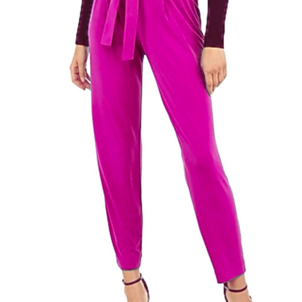 Express Fuschia Ankle Mid Rise Jogger Pants